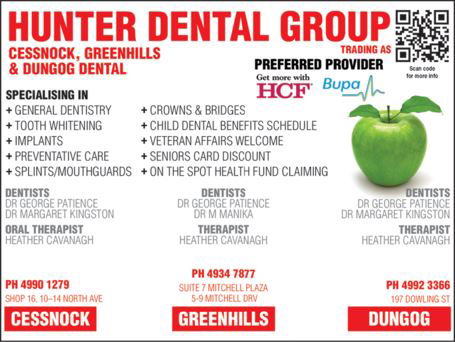 Hunter Dental Group Cessnock, Greenhills And Dungog Dental - Dentists Australia 1