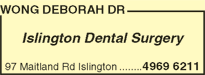 Wong Deborah Dr - Dentists Australia 1